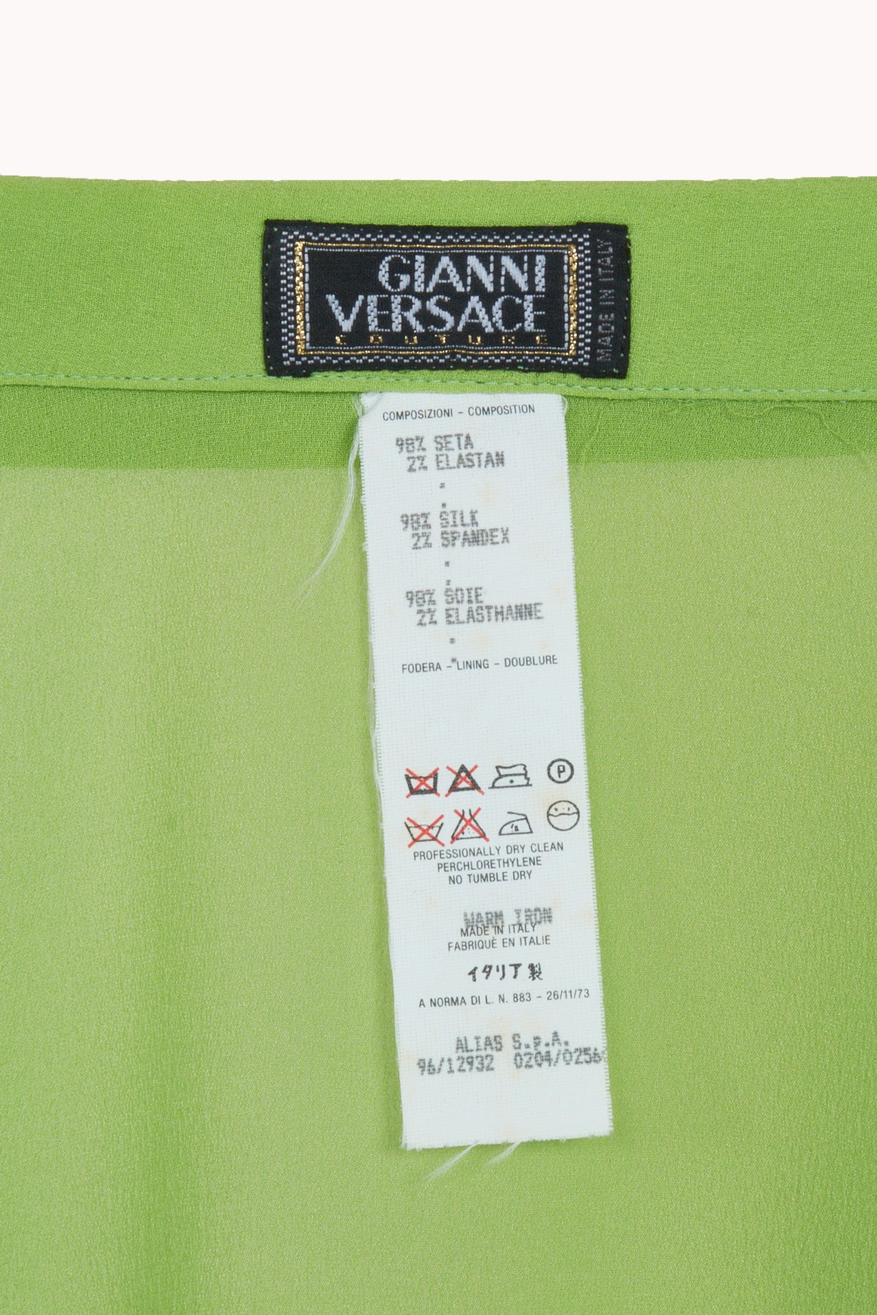 Versace Spring 1996 Green Shirt