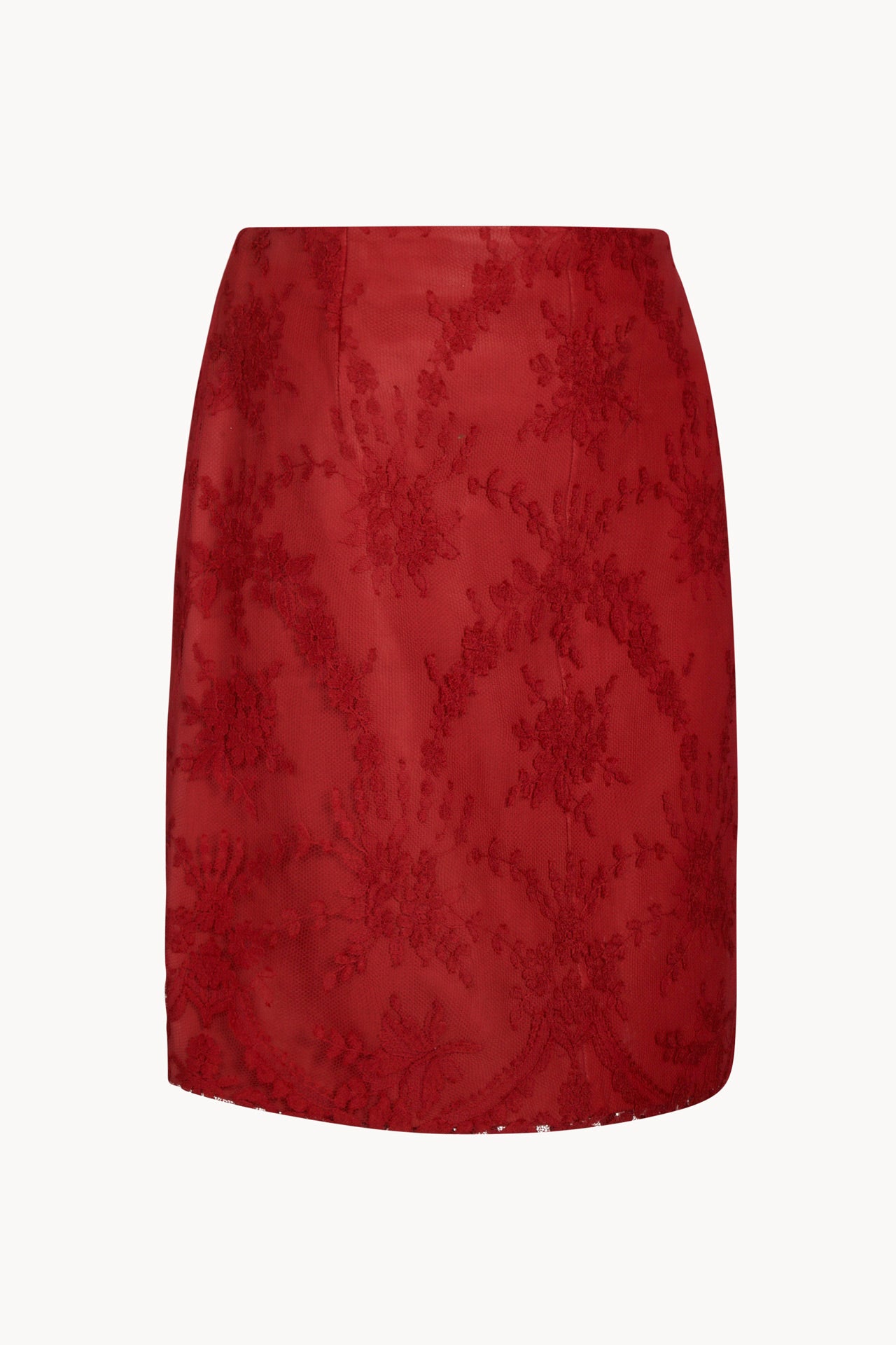 Versace 1995 Red Leather Skirt