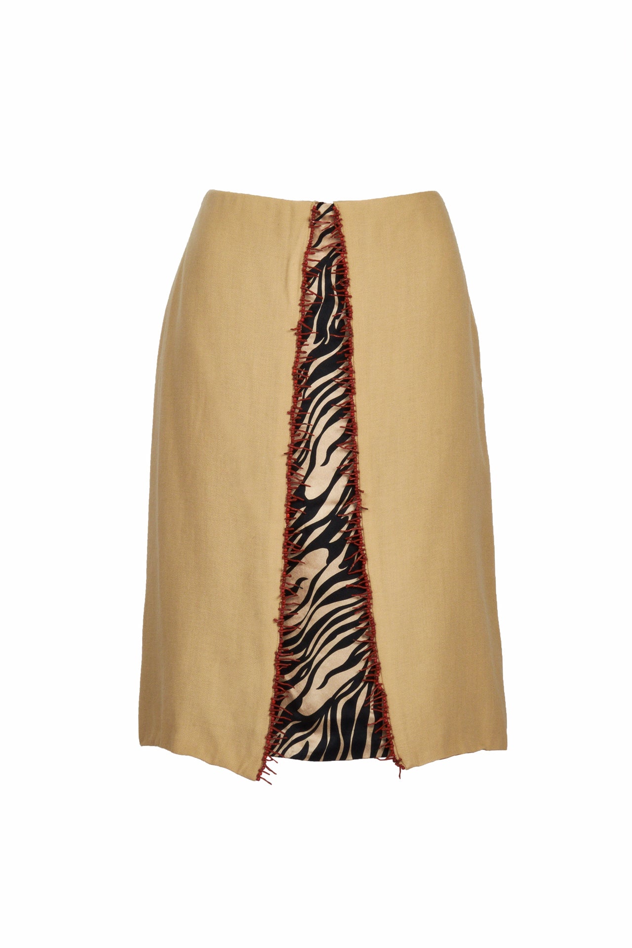 Versace Tan Zebra Skirt