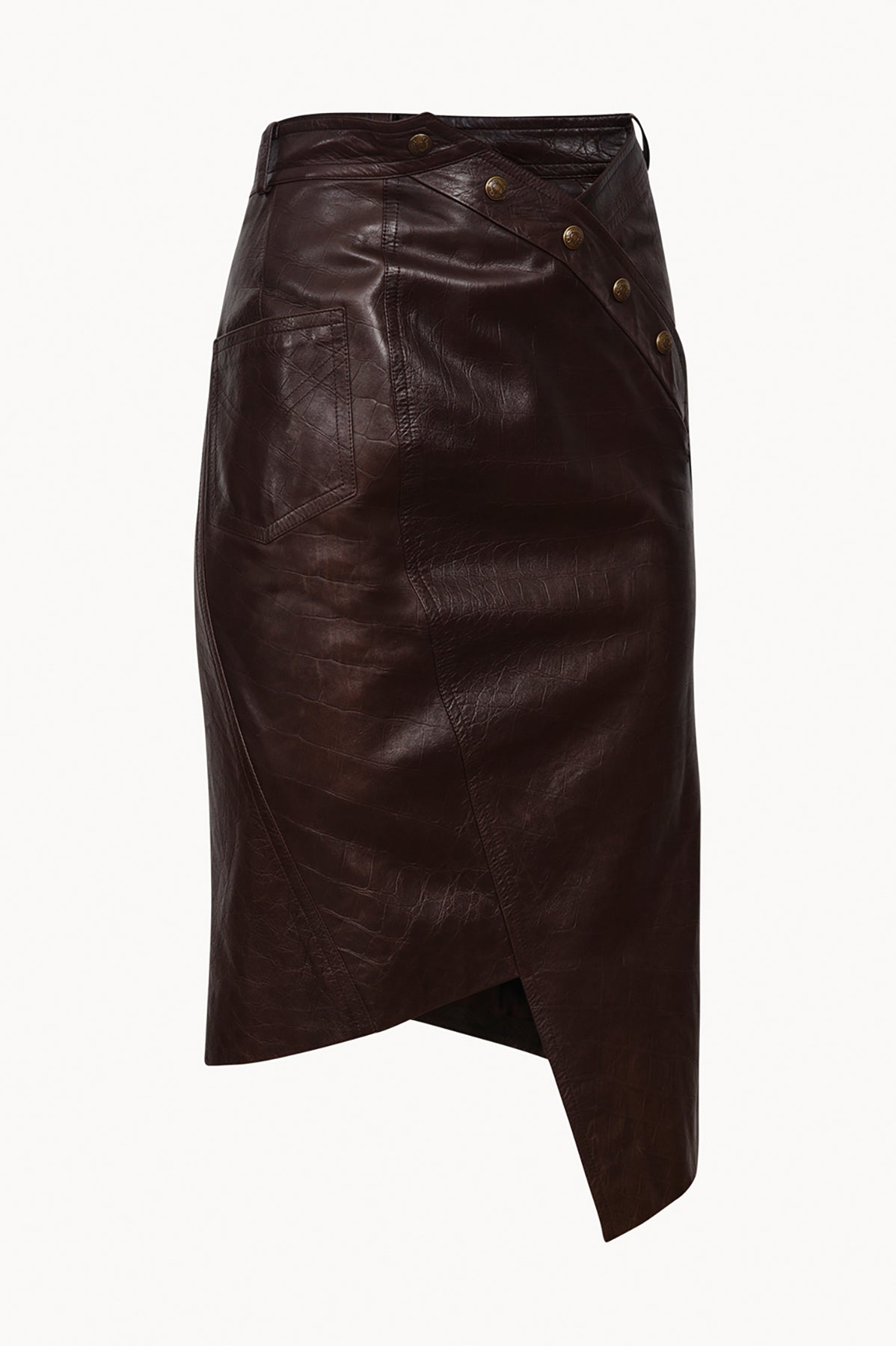 Vintage Christian Dior by John Galliano leather asymmetrical skirt from Fall Winter 2000