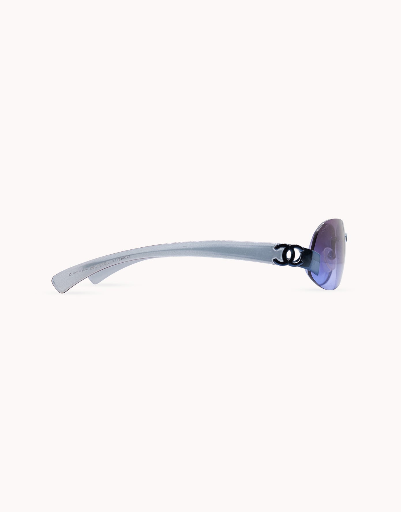 Late 90s Chanel Blue Rimless Sunglasses