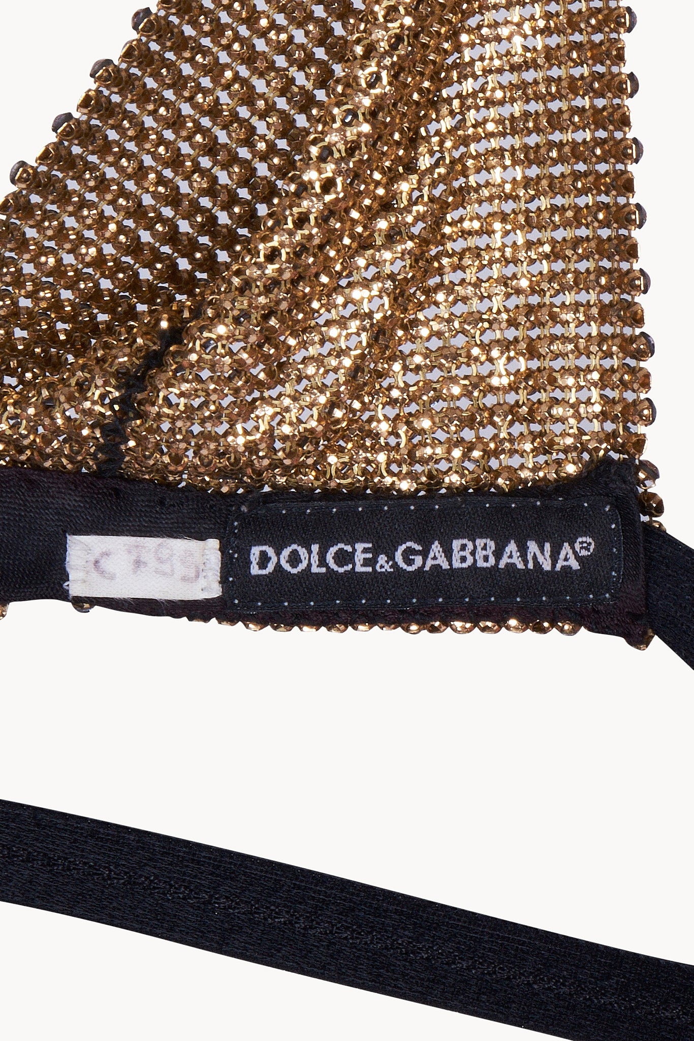 Dolce & Gabbana Spring 2000 Runway Sample Gold Bra