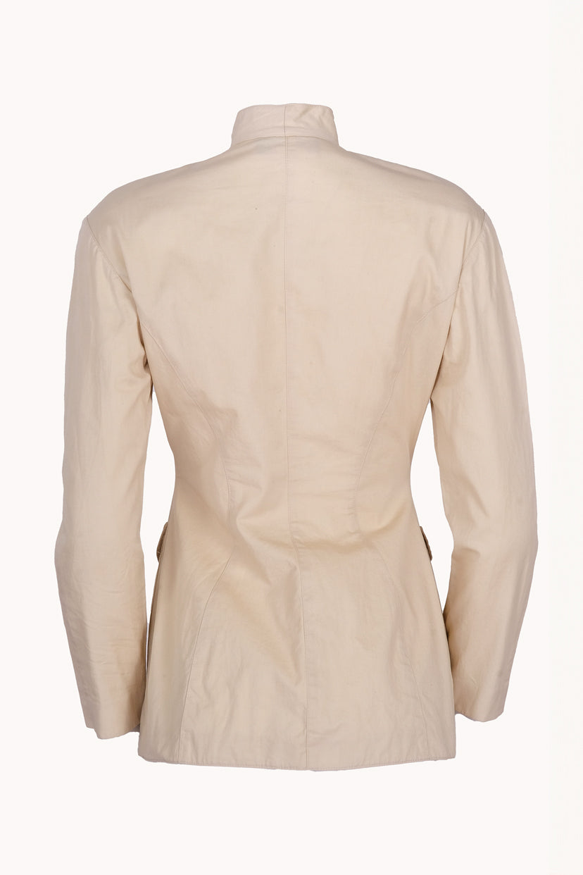 Vintage 80s Thierry Mugler Activ Beige Jacket