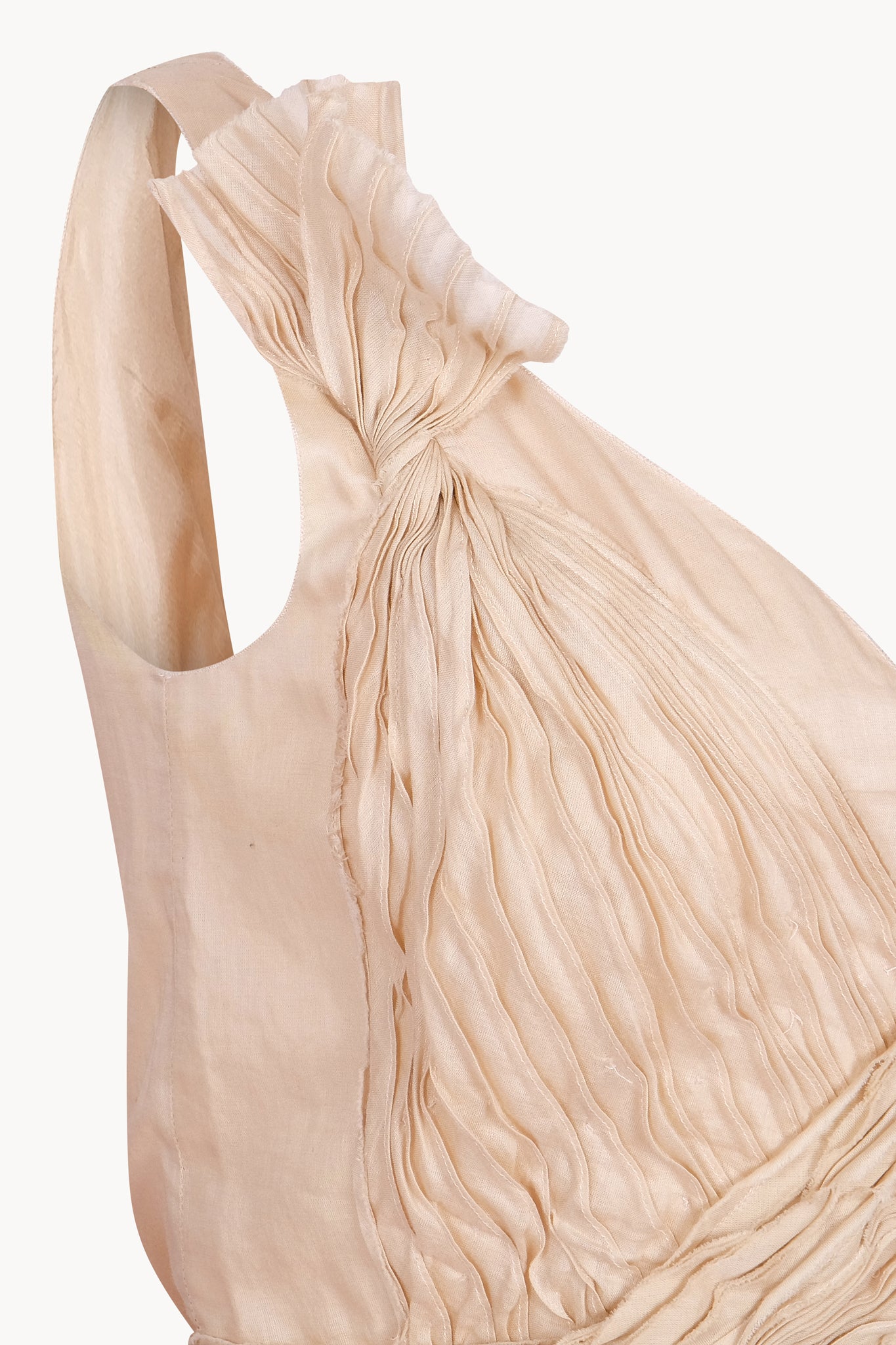 2000s Prada Beige Pleated Tank