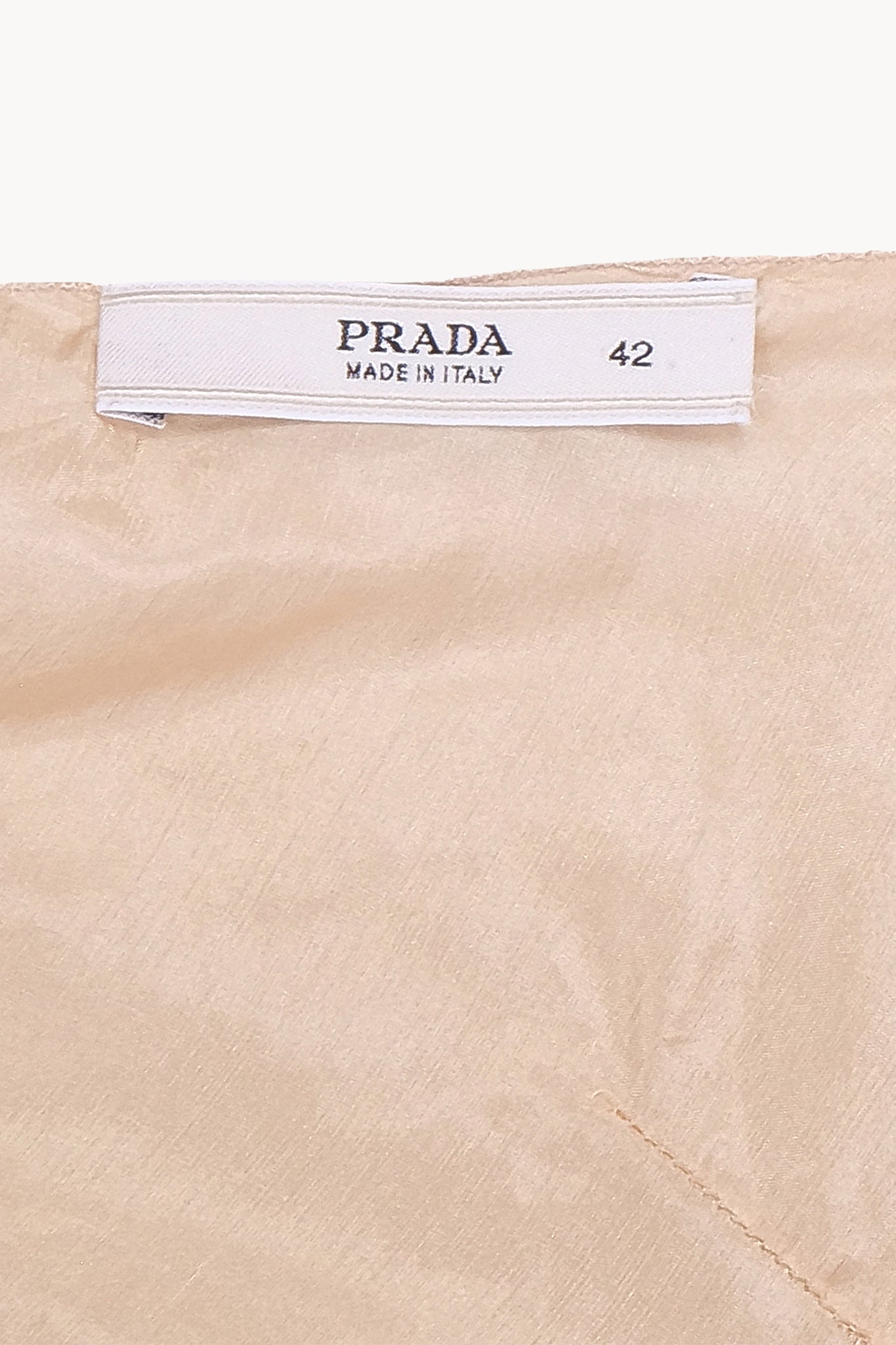 2000s Prada Beige Pleated Tank